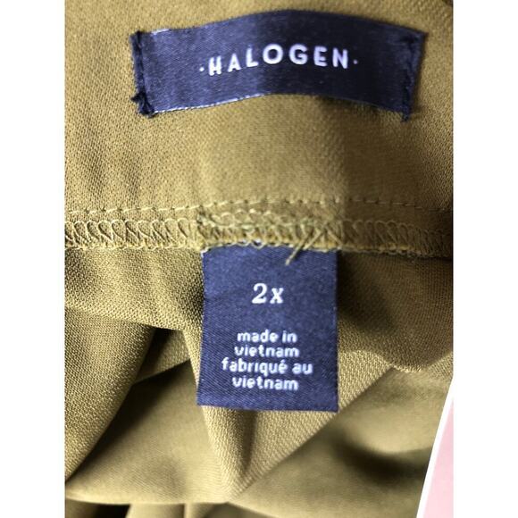 Halogen Wide Leg Pant Utility Work Cargo Trousers in Fir Green NWT Size 2X - Picture 8 of 11